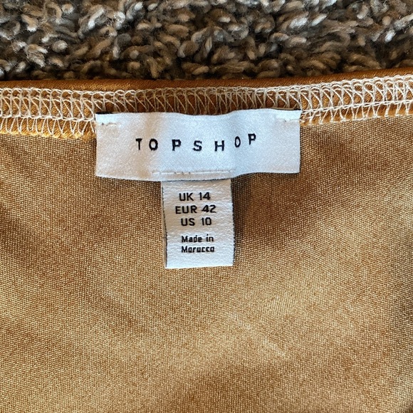 TopShop Two Piece Maxi Strapless Dress Diagonal Striped Spiced Rum, Women’s 10 - Picture 10 of 15